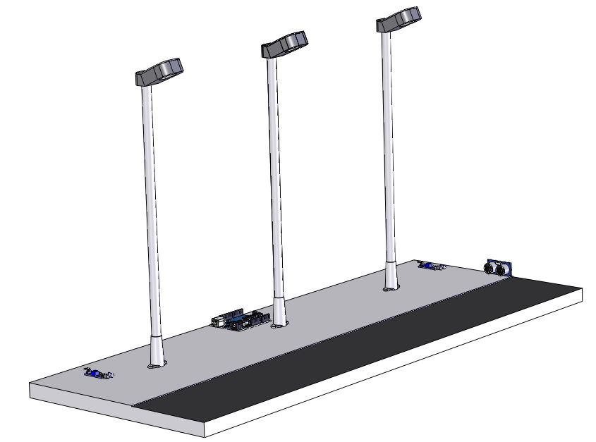 Maquette lampadaires intelligents